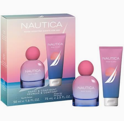 Nautica Rose Island Eau De Parfum 50mL 2 Piece Gift Set
