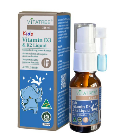 Vitatree Kids Vitamin D3 & K2 Liquid Spray 10mL