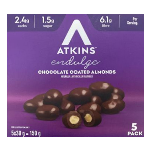 Atkins Low Carb Endulge Chocolate Coated Almonds 5 bars x 30g