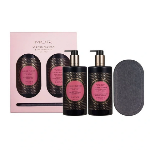 MOR Lychee Flower Bath and Body Duo with Tray