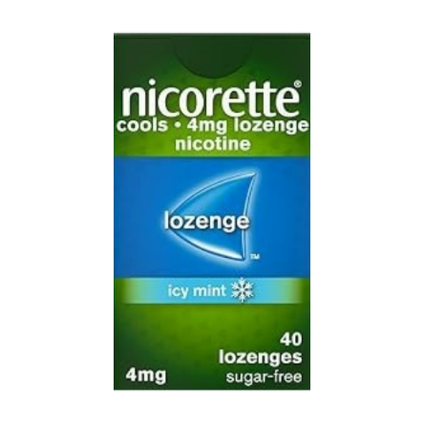 Nicorette Quit Smoking Cooldrops Nicotine 4mg Extra Strength Icy Mint 40 Lozenges