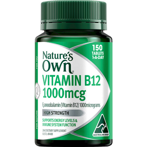 Nature's Own Vitamin B12 1000mcg For Energy 150 Tablets