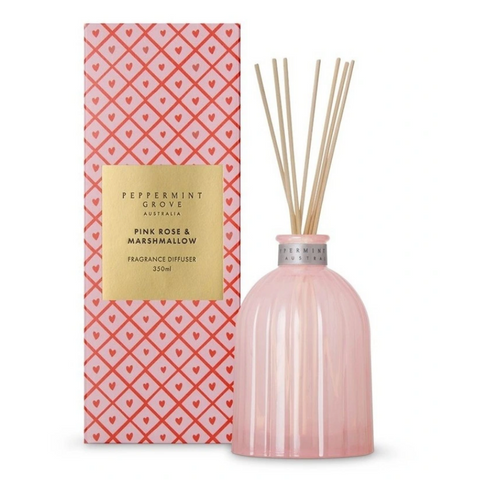 Peppermint Grove Australia Pink Rose & Marshmallow Fragrance Diffuser 350mL - Limited Edition