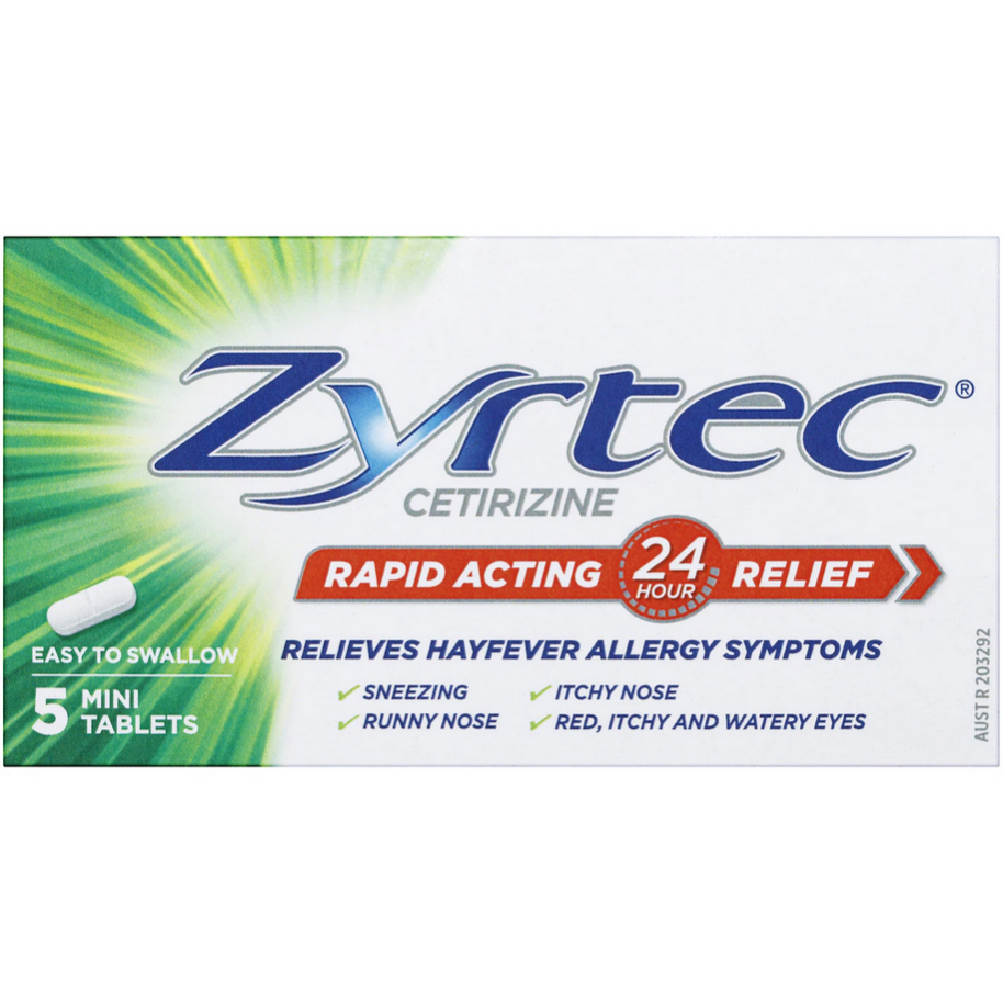 Zyrtec Rapid Acting Hayfever & Allergy Antihistamine Tablets 5 Pack