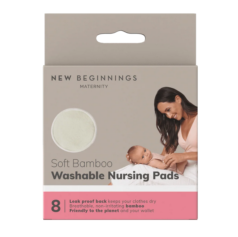 New Beginnings Washable Bamboo Nursing Pads 8 Pack