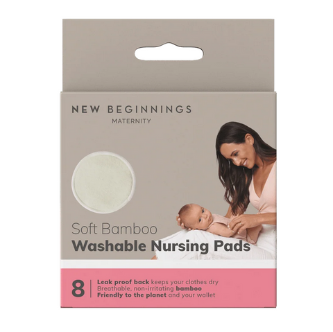 New Beginnings Washable Bamboo Nursing Pads 8 Pack