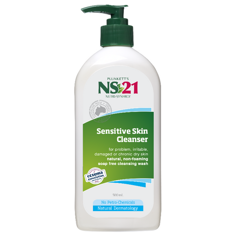 🎁 Plunkett's NUTRI SYNERGY 21 NS 21 Sensitive Skin Cleanser Pump 500mL (100% off)