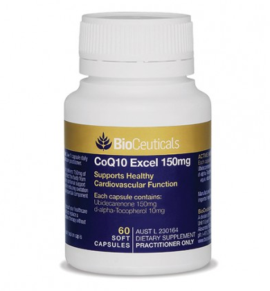 Bioceuticals CoQ10 Excel 150mg 60 Capsules (Expiry 06/2024)