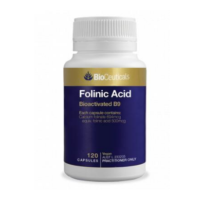 Bioceuticals Folinic Acid 120 Capsules (expiry 8/24)