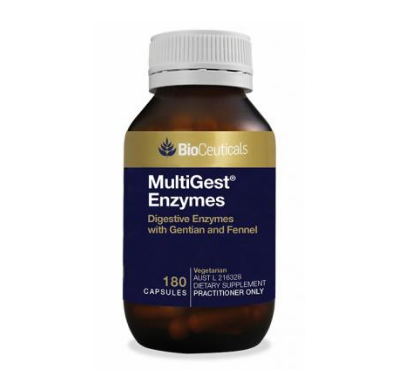 Bioceuticals MultiGest Enzymes 180 Capsules (Expiry 11/2024)