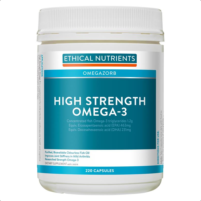 Ethical Nutrients High Strength Omega-3 Capsules 220 Capsules (Expiry 12/2024)