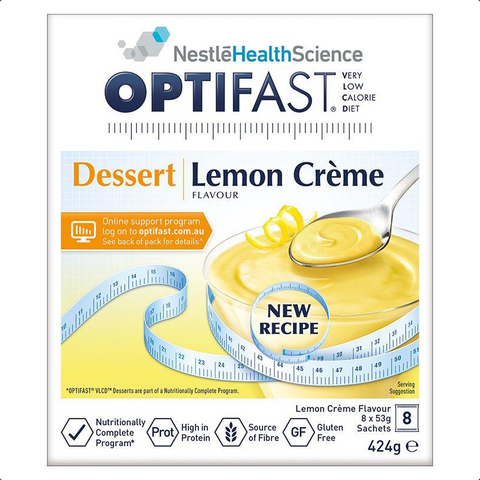 Optifast VLCD Lemon Dessert - 8 Pack 53g Sachets (Best before 3/26)