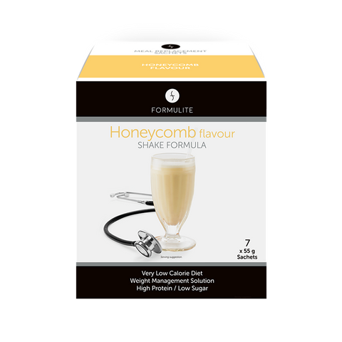 Formulite Meal Replacement Shake Sachet Box - Honeycomb Flavour 7 x 55g Serves (Expiry 27/07/2024)