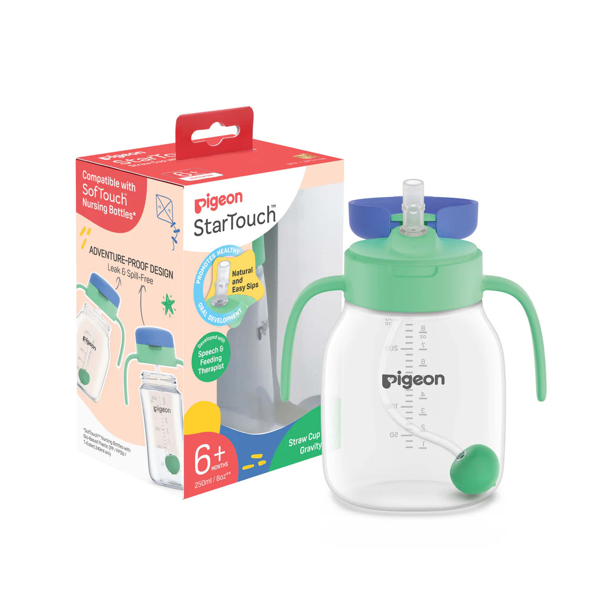 Pigeon StarTouch Straw Cup with Gravity Ball 250mL