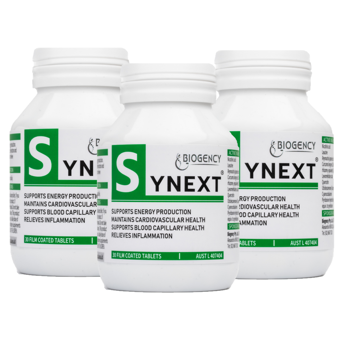 Biogency Synext 3 x 30 Film Coated Tablets - Special Bundle