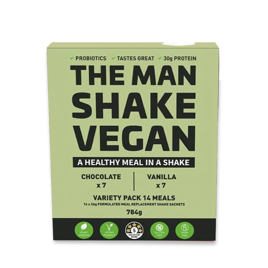 The Man Shake Vegan Meal Replacement Variety 56g x 14 Pack