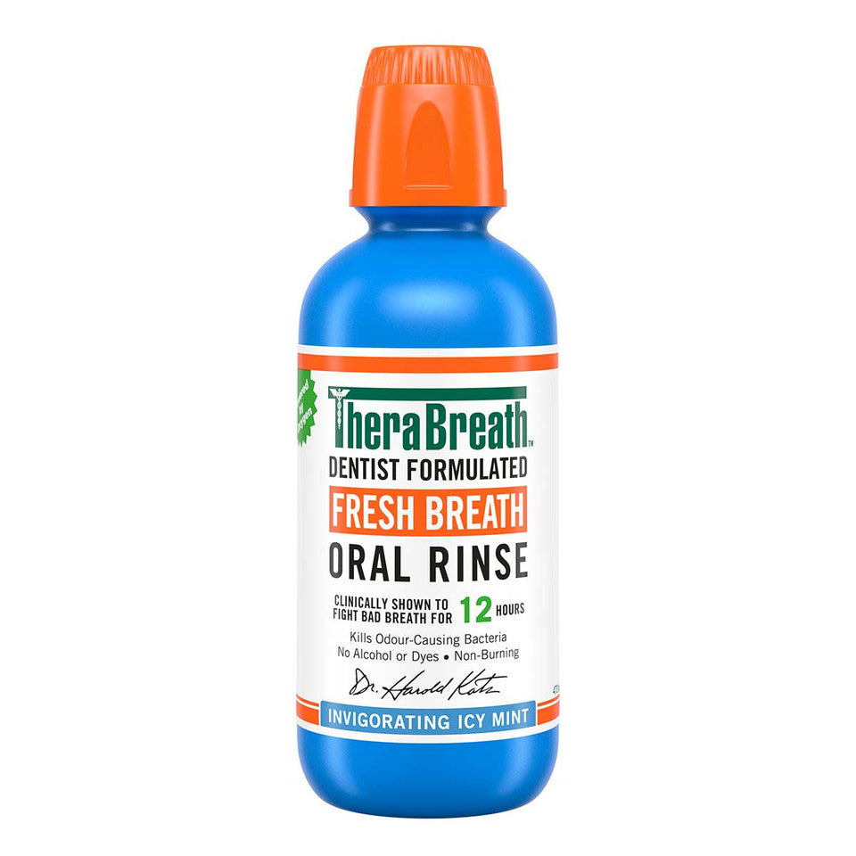 TheraBreath Invigorating Icy Mint Oral Rinse 473mL