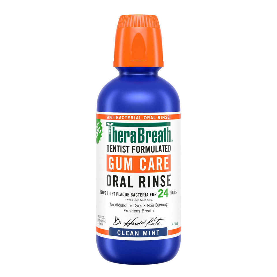 TheraBreathGum Care Clean Mint Oral Rinse 473mL