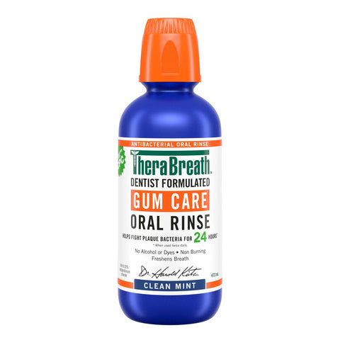 TheraBreathGum Care Clean Mint Oral Rinse 473mL