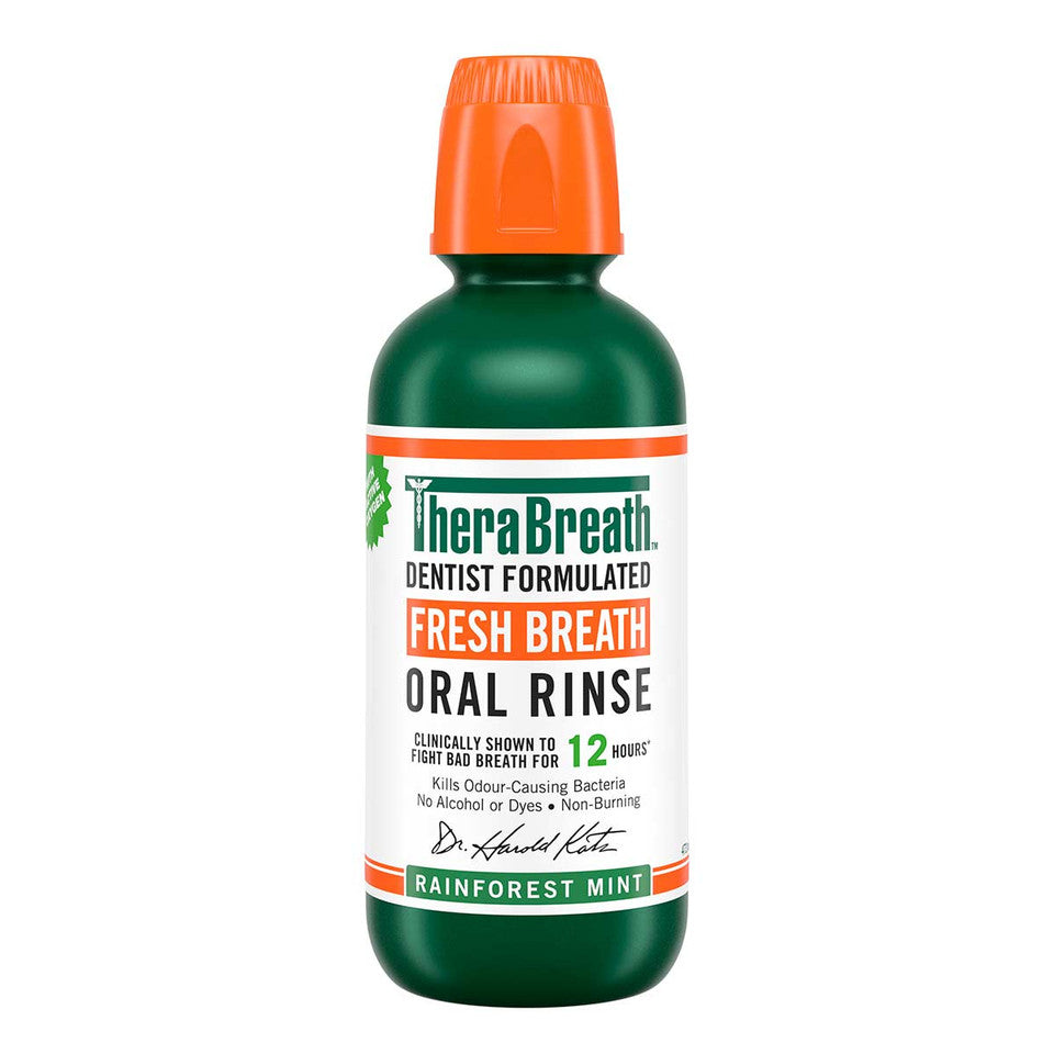 TheraBreath Rainforest Mint Oral Rinse 473mL