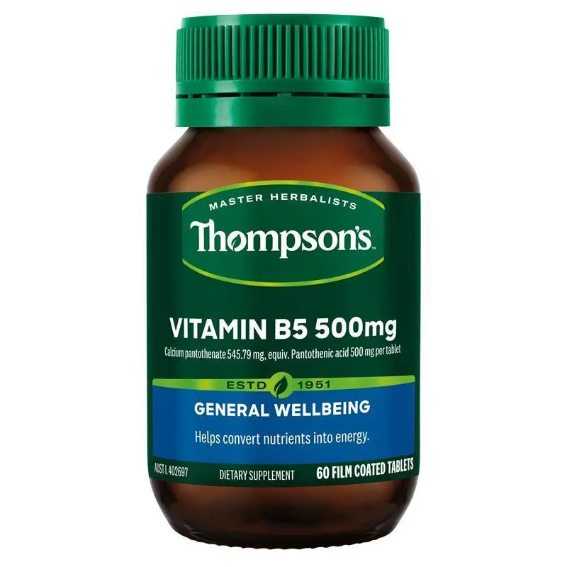 Thompson's B5 Pantothenic Acid 500mg 60 Tablets