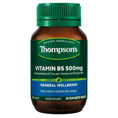 Thompson's B5 Pantothenic Acid 500mg 60 Tablets