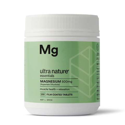 Ultra Nature Essentials Magnesium 500mg 250 Tablets (Expiry 11/2026)