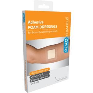 AEROFOAM PLUS Adhesive Foam Dressings 7.5 x 7.5cm 2 Packs