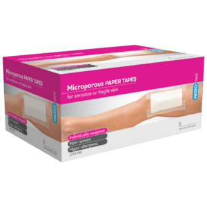 AEROTAPE White Microporous Paper Tape 5cm x 5M 6 Packs