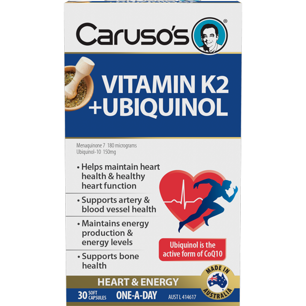 Caruso's Vitamin K2 + Ubiquinol 30 Capsules