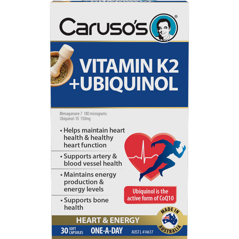Caruso's Vitamin K2 + Ubiquinol 30 Capsules