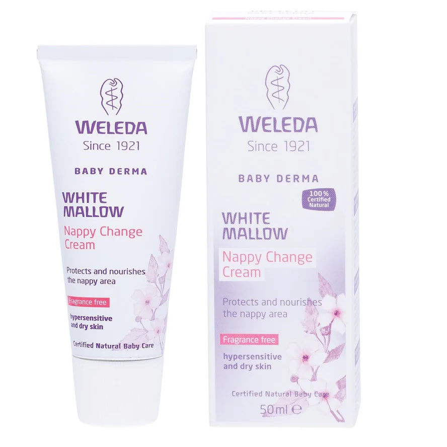 Weleda Baby Derma Fragrance Free White Mallow Nappy Change Cream 50mL