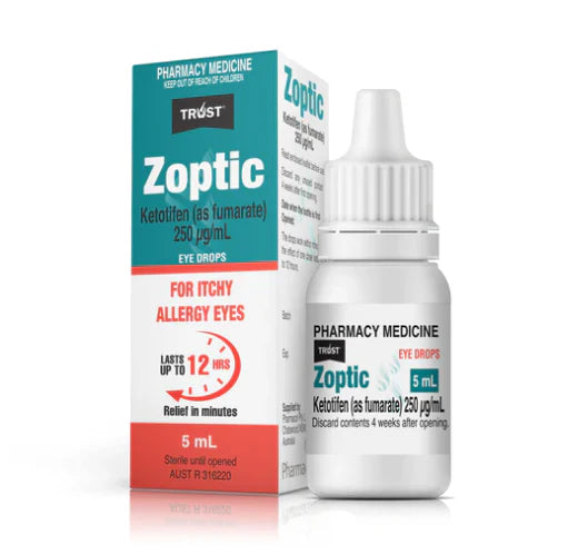 Trust Zoptic Eye Drops for Itchy Allergy Eyes 5mL (Limit ONE per Order)