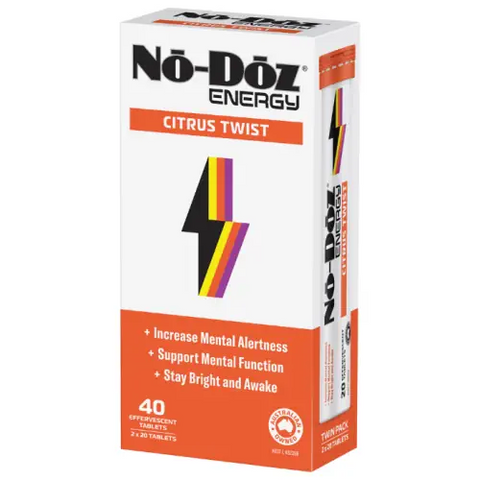 No-Doz Energy Citrus Twist 2 x 20 Effervescent Tablets