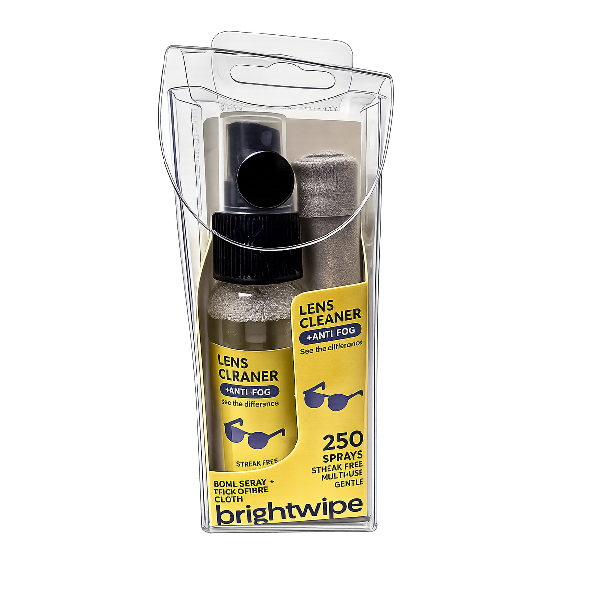 BrightWipe Lens Cleaner + Anti-Fog 30mL with Microfibre Cloth
