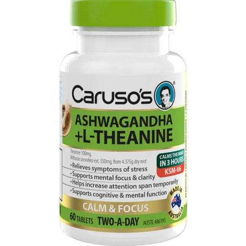 Caruso's Ashwagandha + L-Theanine 60 Tablets