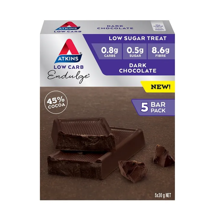 Atkins Low Carb Endulge Dark Chocolate 5 bars x 30g