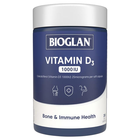 Bioglan Vitamin D 1000IU 250 Soft Capsules (Expiry 09/2024)