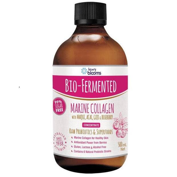 Henry Blooms Bio-Fermented Marine Collagen 500mL (Expiry 09/2026)