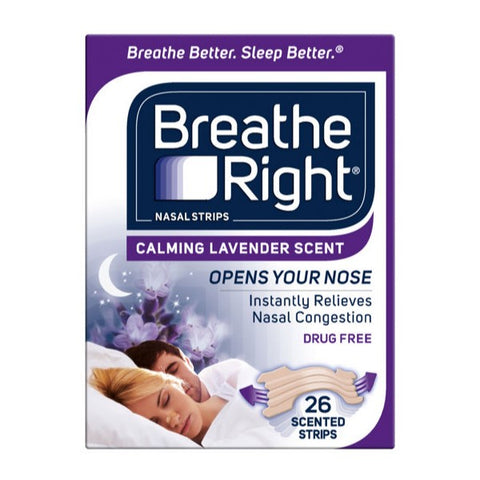 Breathe Right Nasal Strips Calming Lavender 26 Strips