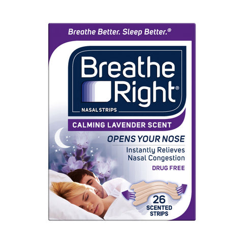 Breathe Right Nasal Strips Calming Lavender 26 Strips
