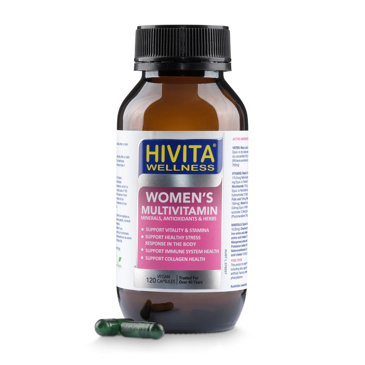 Hivita Wellness Women's Multivitamin 120 Capsules (expiry 7/24)