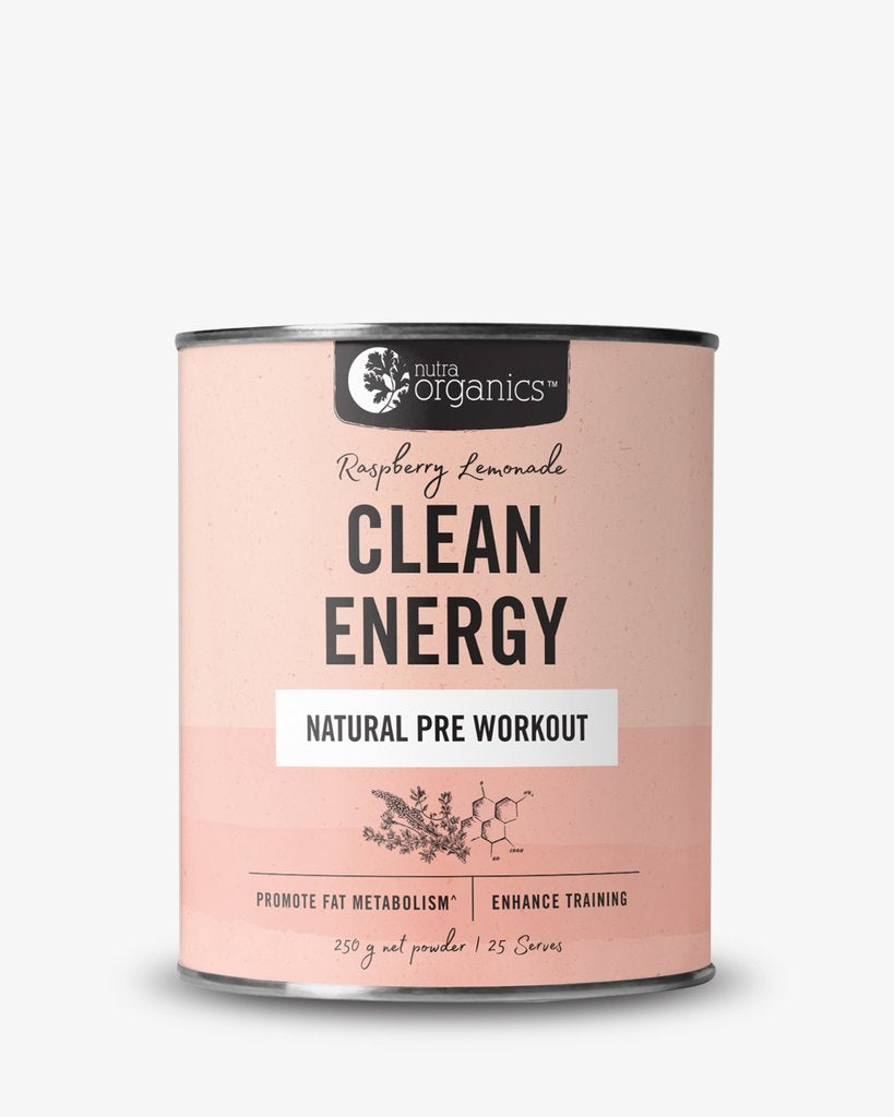 Nutra Organics Clean Energy Raspberry Lemonade 250g (Expiry 08/2024)