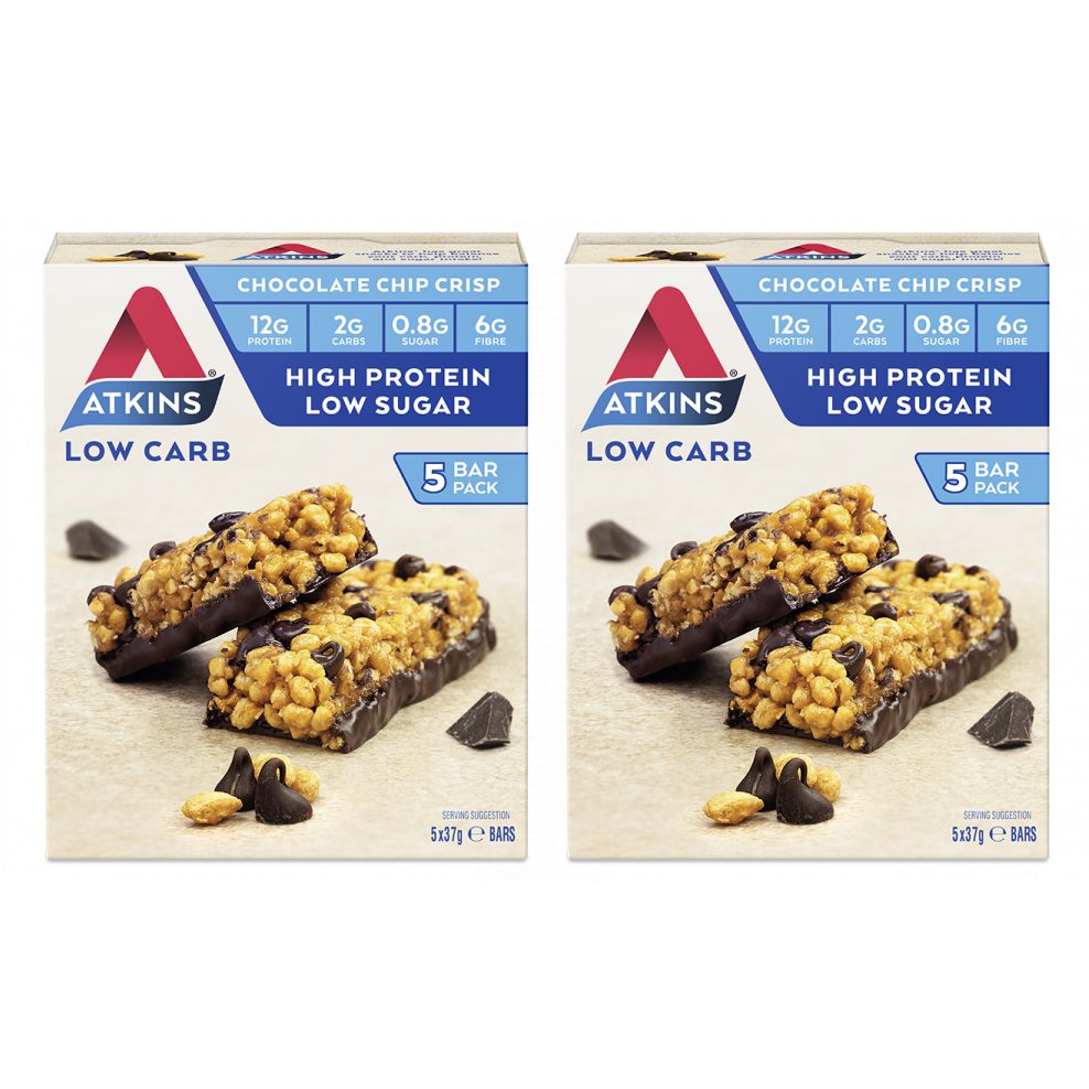 Atkins Low Carb Chocolate Chip Crisp 2 x 5 bars x 37g - Special Bundles