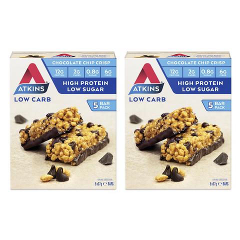 Atkins Low Carb Chocolate Chip Crisp 2 x 5 bars x 37g - Special Bundles