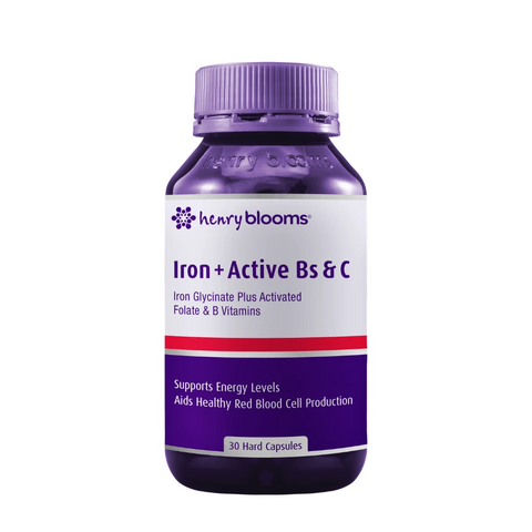 Henry Blooms Iron + Active Bs & C 30 Capsules