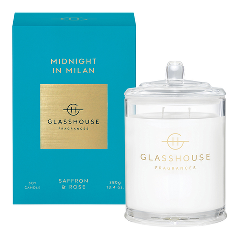 GlassHouse Fragrances Midnight In Milan Fragrance Soy Candle 380g