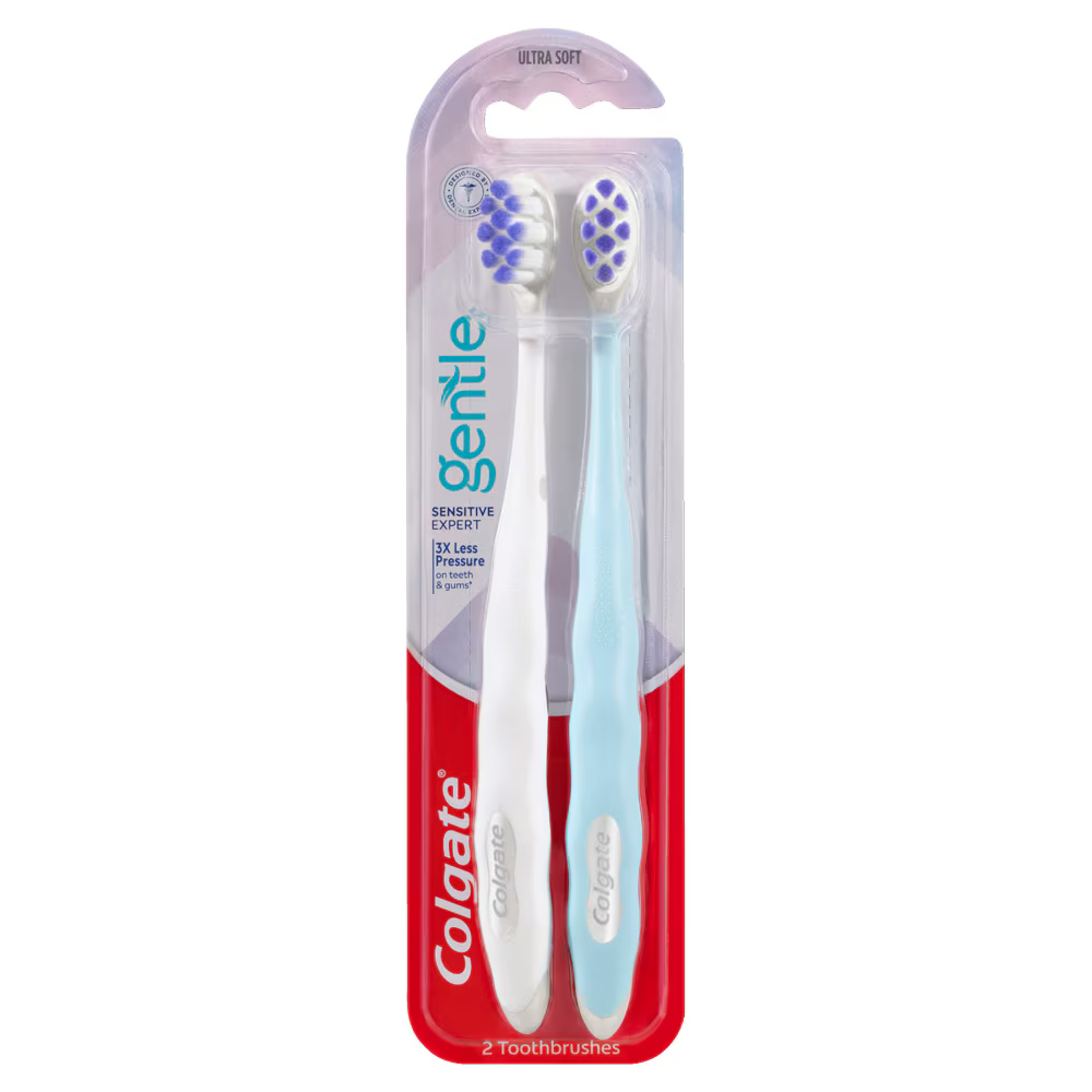 Colgate Gentle Sensitive Expert Toothbrush Super Soft 2 Pack