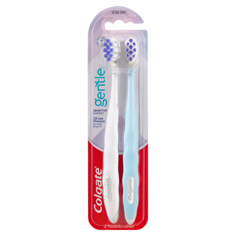 Colgate Gentle Sensitive Expert Toothbrush Super Soft 2 Pack