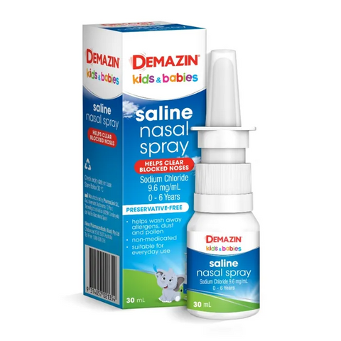 Demazin Kids & Babies Saline Nasal Spray 0-6 Years 30mL